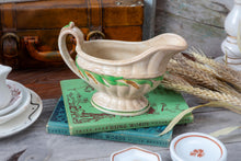 Load image into Gallery viewer, Indiana Harvest- stained ironstone wheat gravy boat