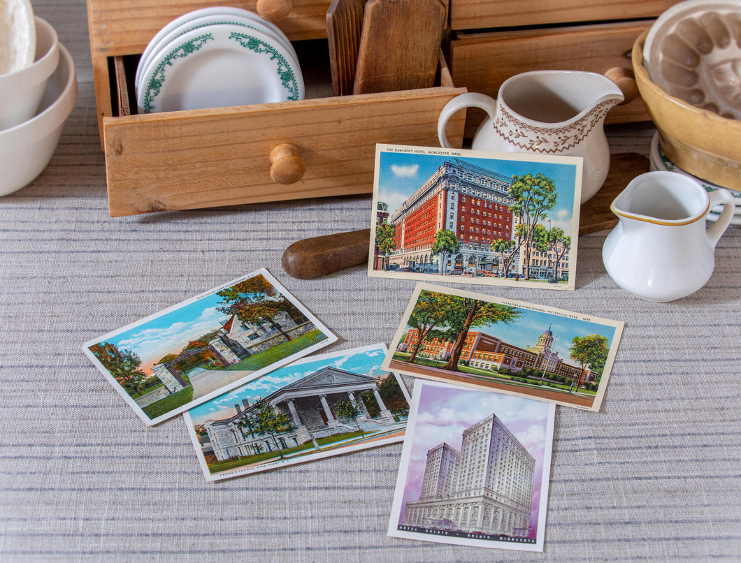 Carte Postale- buildings vintage postcards