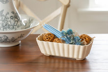 Load image into Gallery viewer, Days of Blue and Brown- vintage vase w/ candle tapers