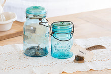 Load image into Gallery viewer, Turquoise and Thistle- vintage turquoise canning jars
