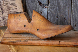 antique wooden shoe form