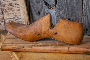 antique wooden shoe form