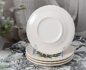 Holly Berry- Scio Pottery Christmas dessert plates