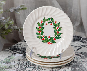 Holly Berry- Scio Pottery Christmas dessert plates