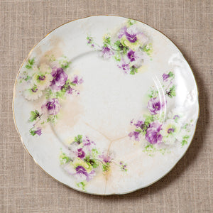 Pansy for your Thoughts- stack of vintage display plates
