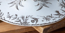 Load image into Gallery viewer, Rainforest- 3 serving lids aesthetic brown transferware
