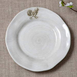 Rustic Rooster- stack of farmhouse display plates