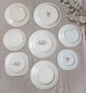 Summer Garden- stack of vintage display plates