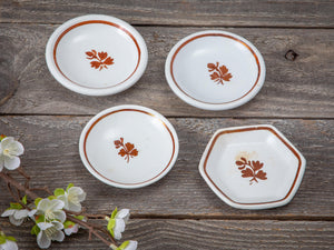 Copper Lustre- tea leaf ironstone butter pats