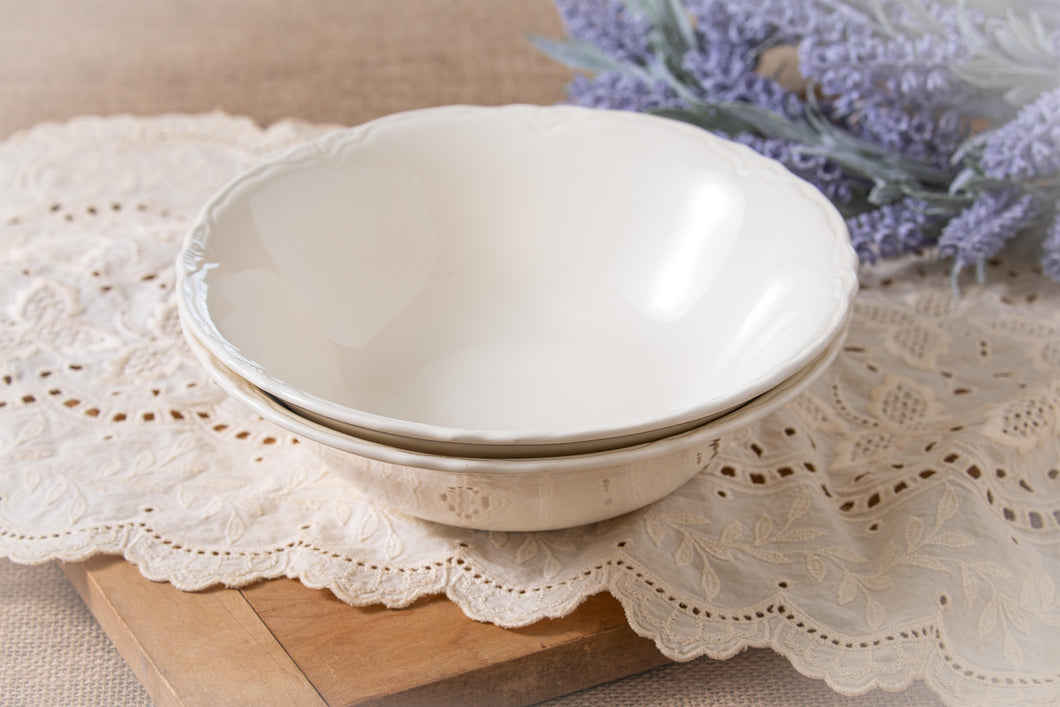 Ivory Calm- two cream serving bowls