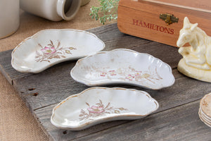 Crescent "Bone" Dishes- wild rose