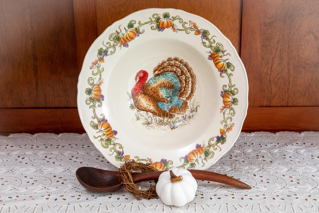 Gather at the Farm for Thanksgiving-  large turkey bowl