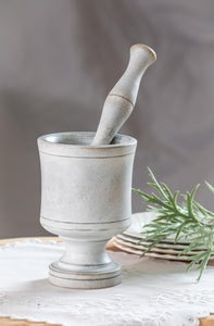 Apothecary- wooden mortar and pestle